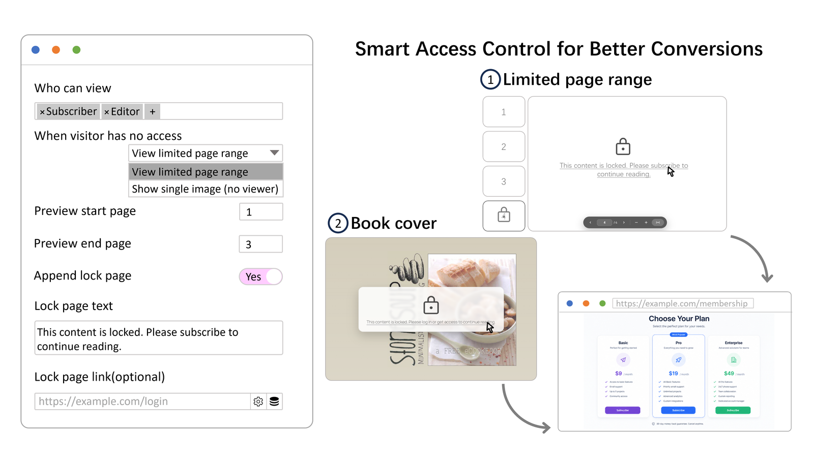 PDF viewer feature preview for WordPress